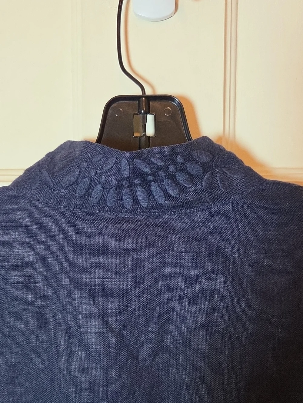 Tory Burch Linen Tory Tunic In Tonal Navy Size 6